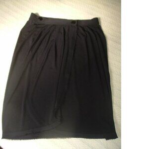 Z Spoke Zac Posen Black tiered skirt Purposely Frayed Office Siren 25" waist USA